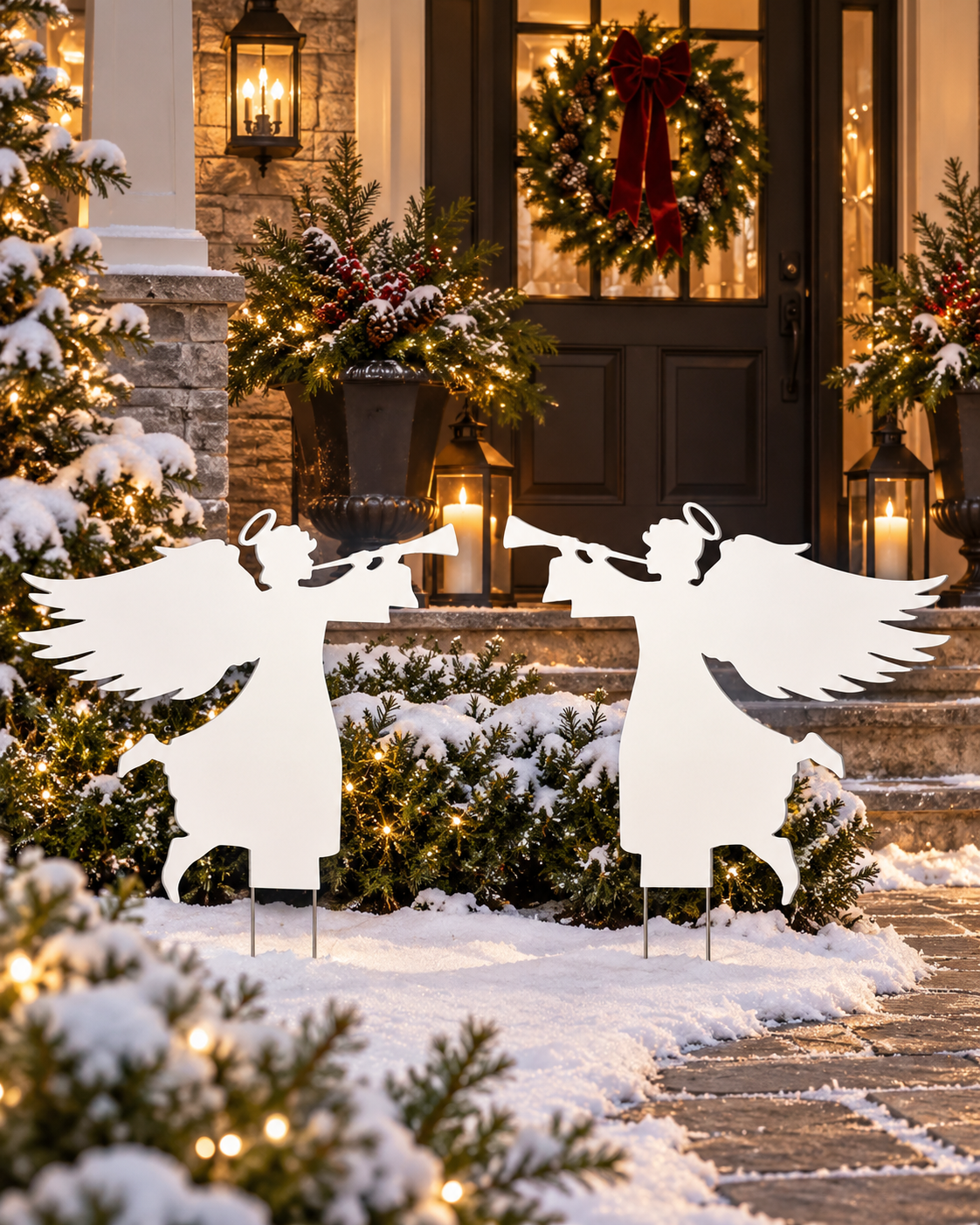 Angel Yard Signs, Set of 2, Made of PVC