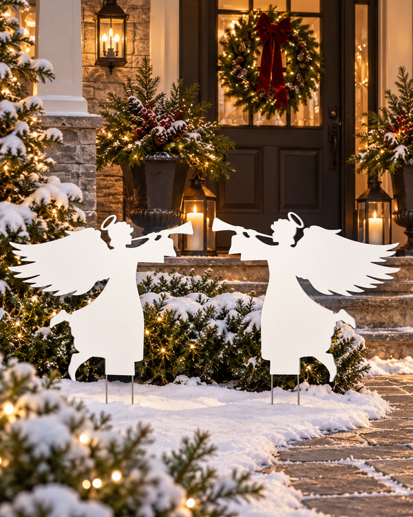 Angel Yard Signs, Set of 2, Made of PVC