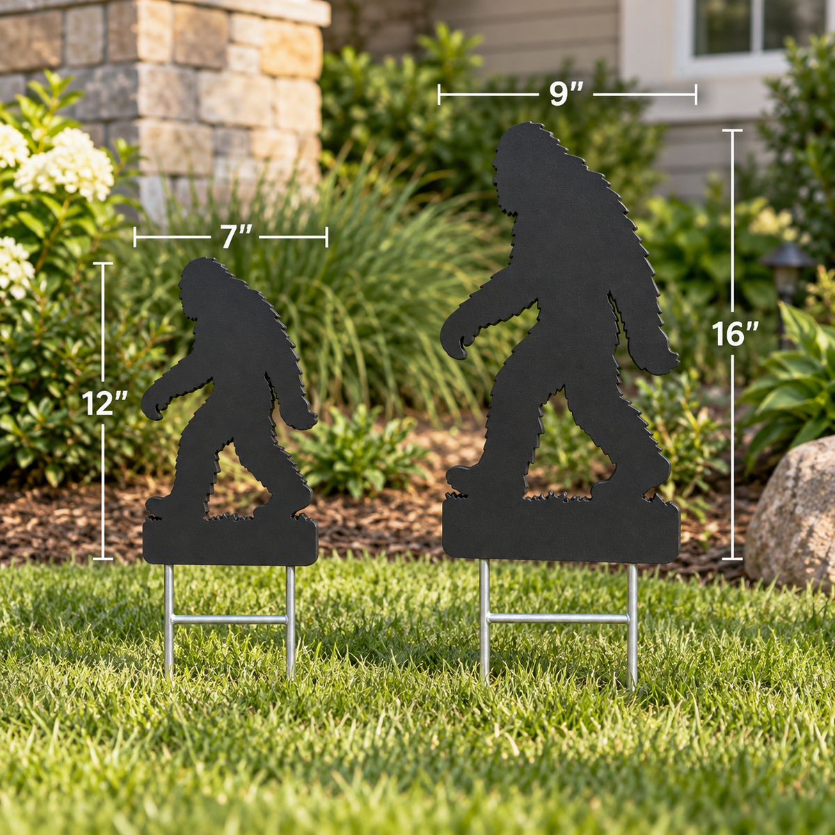 Bigfoot Yard Sign, Outdoor Weatherproof Safe