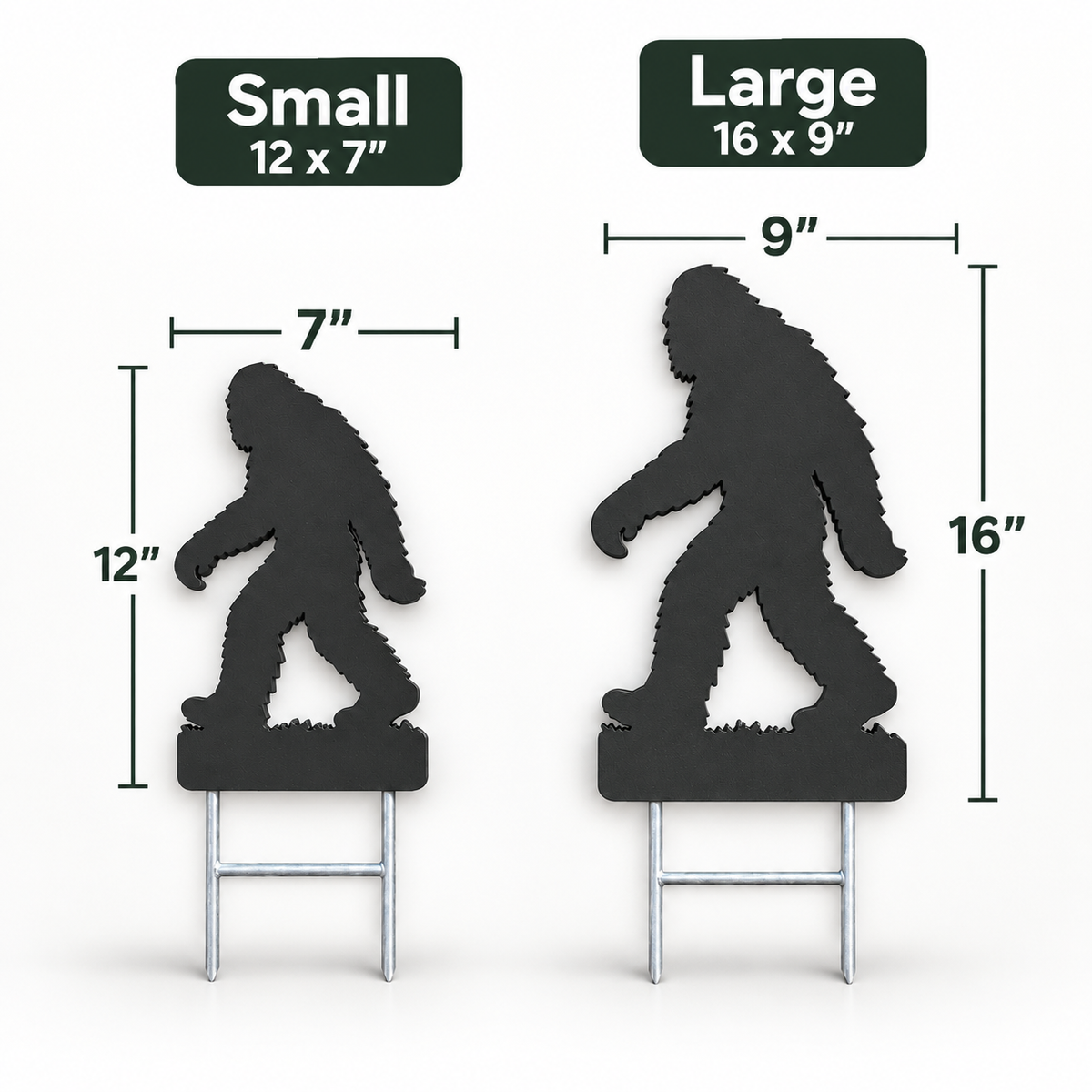 Bigfoot Yard Sign, Outdoor Weatherproof Safe