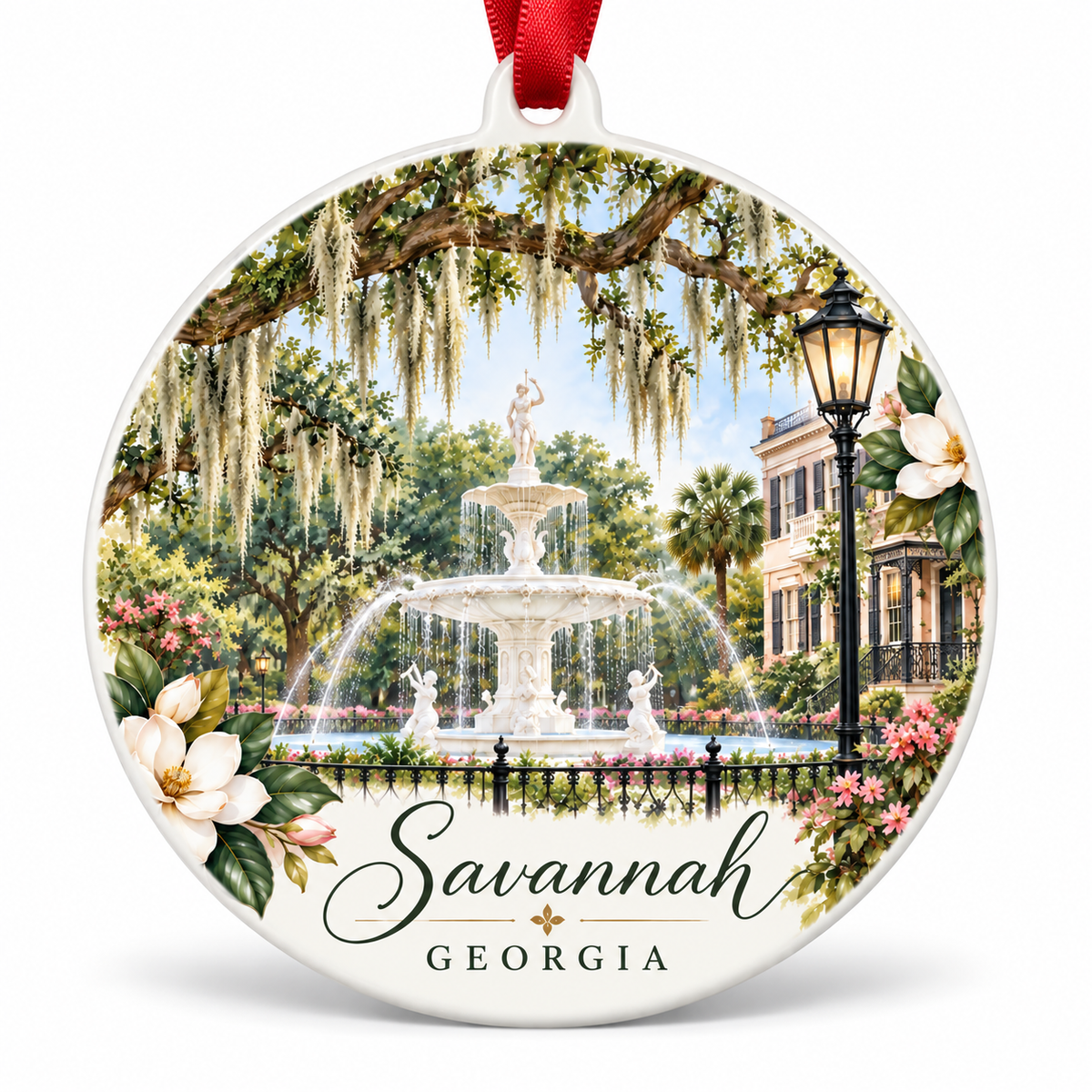 Savannah Georgia Christmas Ornament