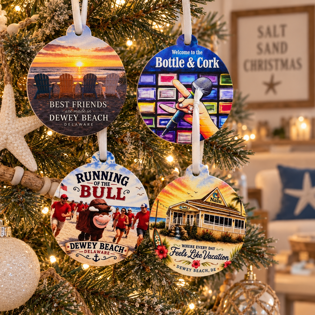 Dewey Beach Delaware Ornaments