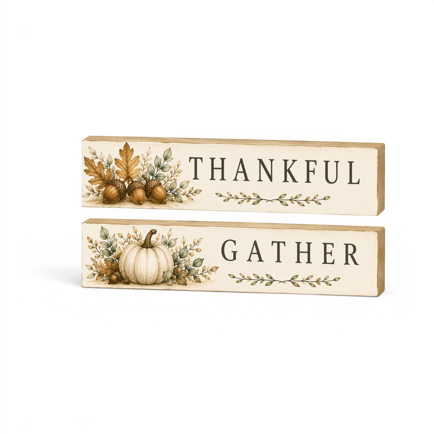 Fall decor Accent - Thankful and Gather