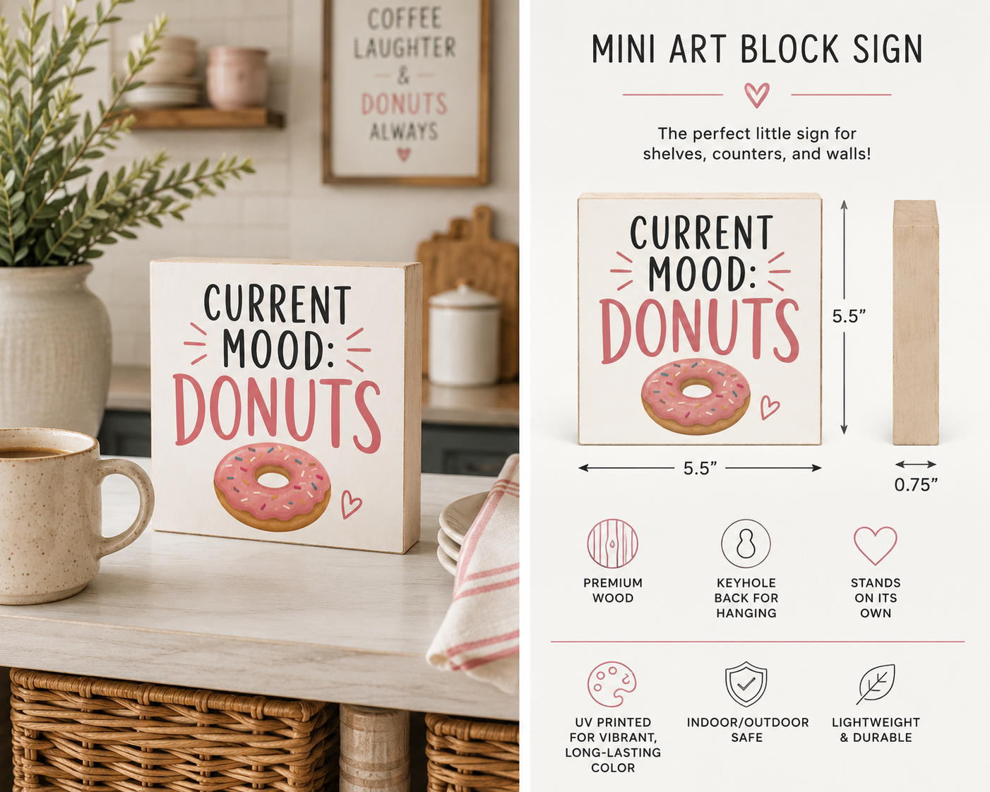 Love and Donuts Sign Gift