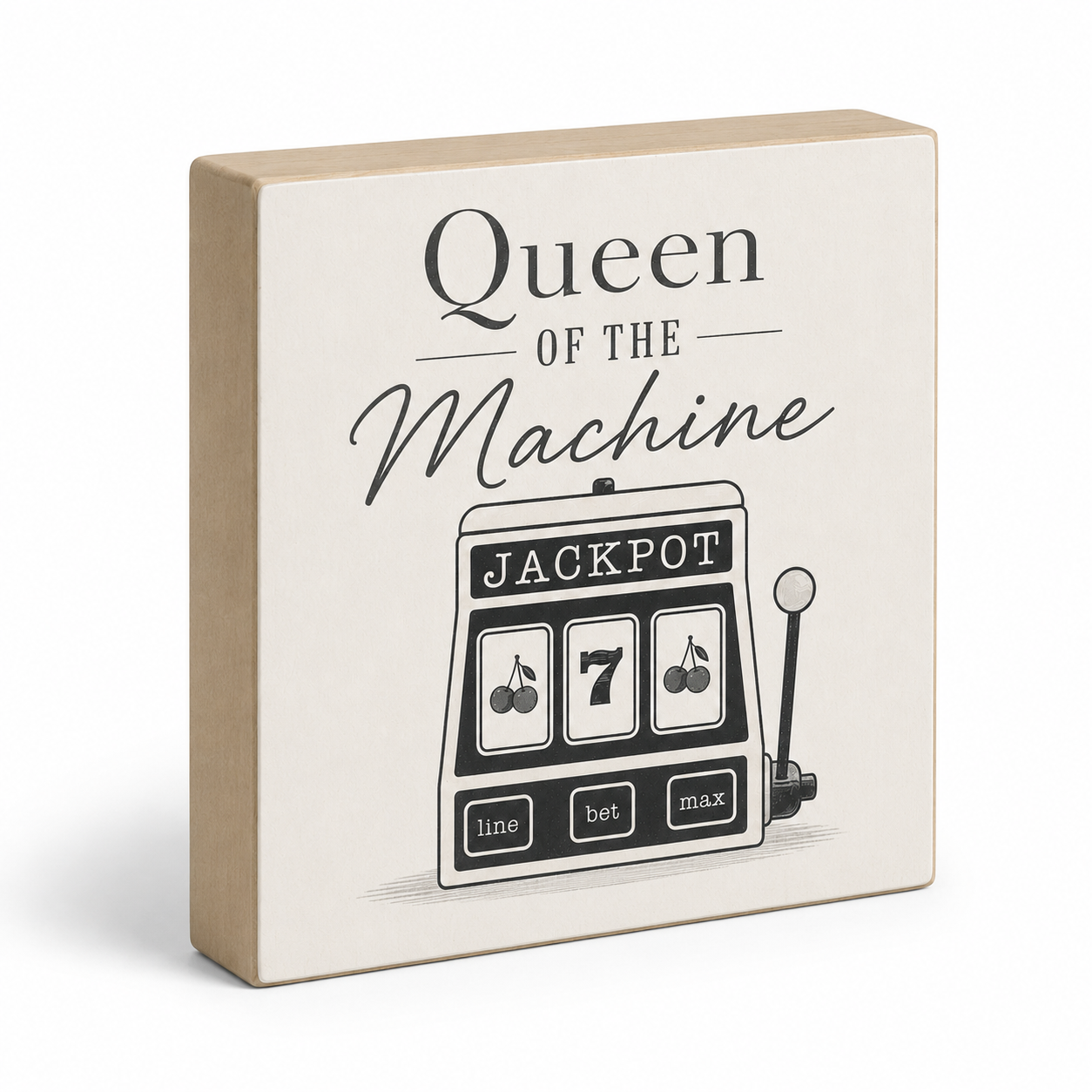 Queen of the Machine, Casino and Slot Machine Keepsake Decoration for Casino Lovers