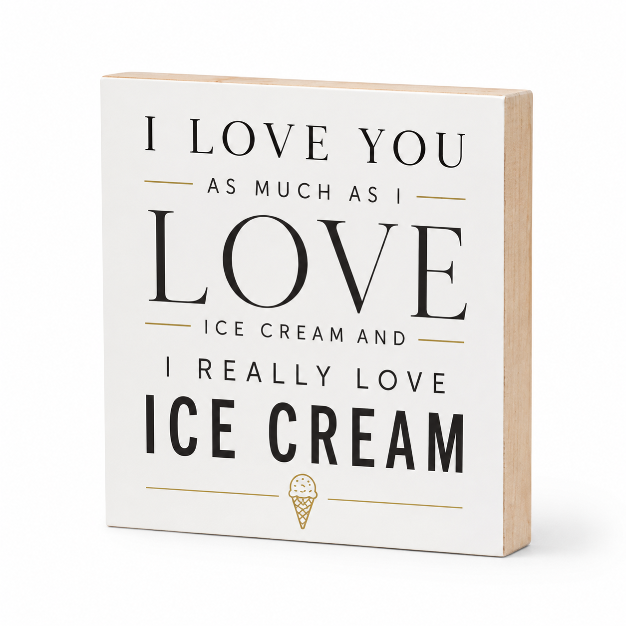 I Love You As Much As I Love Ice Cream and I Really Love Ice Cream Sign