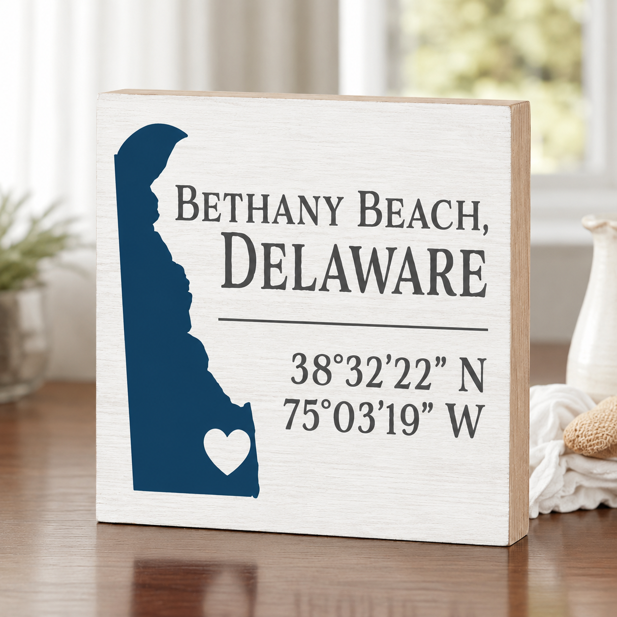 Bethany Beach, Delaware Wooden Sign, Coordinatese