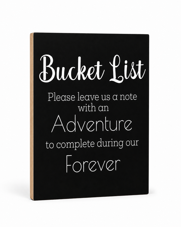 Bucket List Wedding Sign