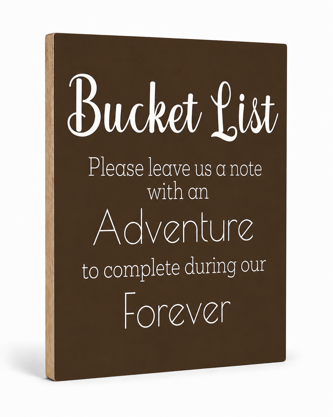 Bucket List Wedding Sign