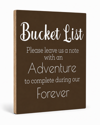 Bucket List Wedding Sign