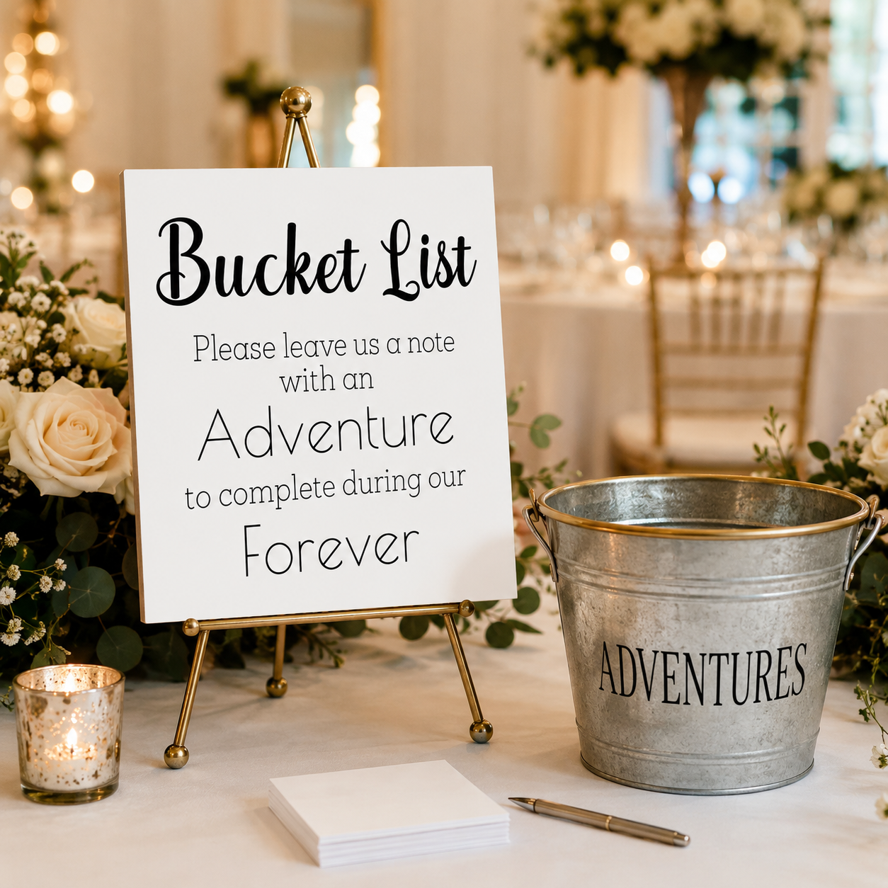Bucket List Wedding Sign