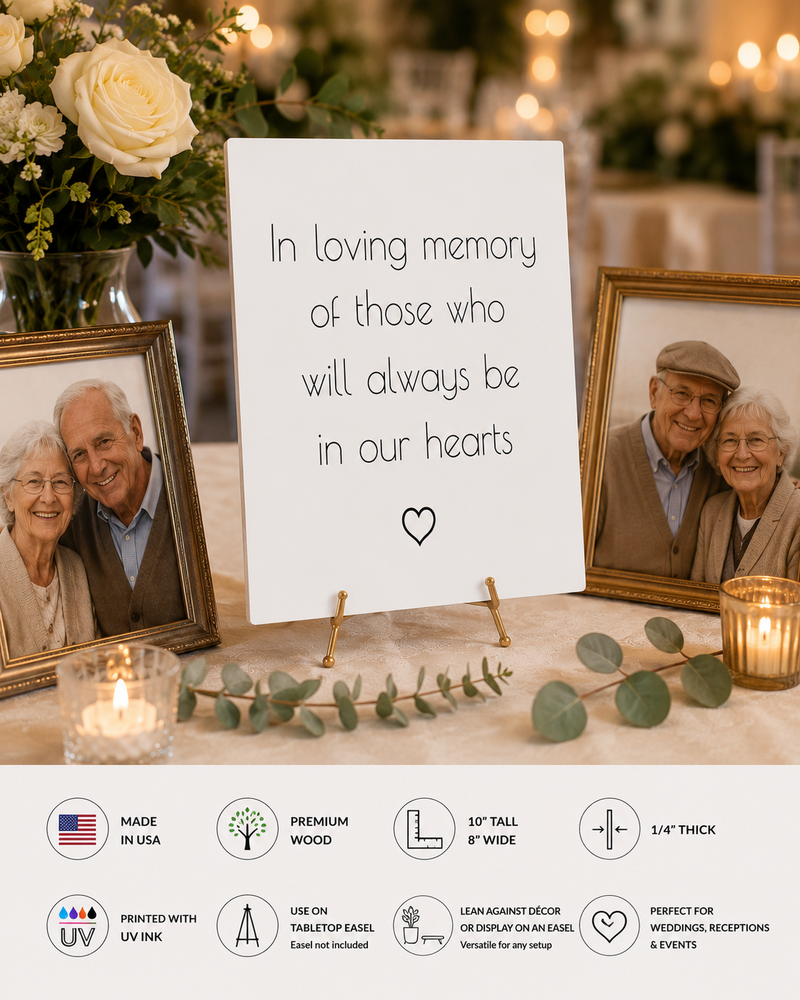 Wedding Memorial Sign, In Loving Memory