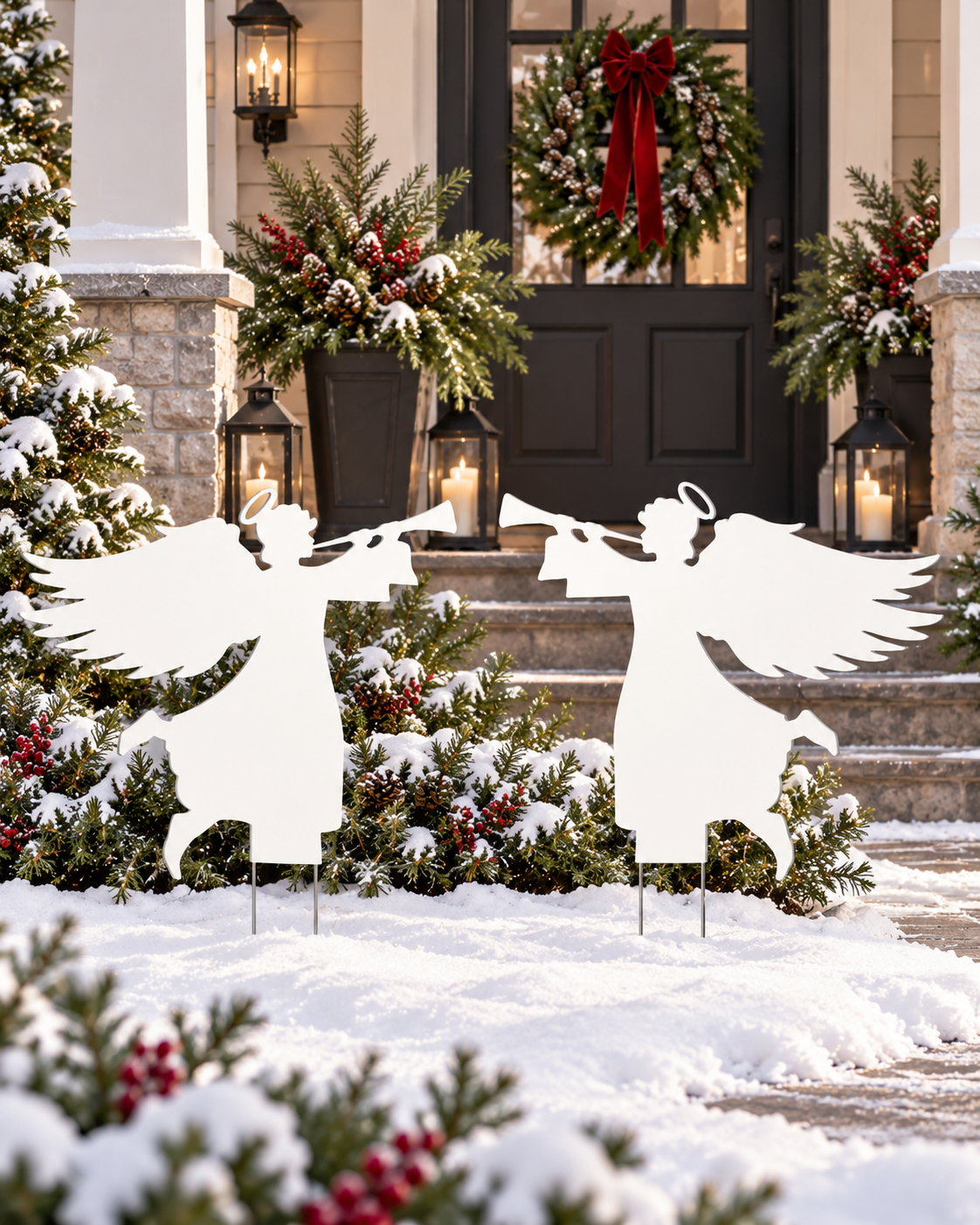 Angel Yard Signs, Set of 2, Made of PVC