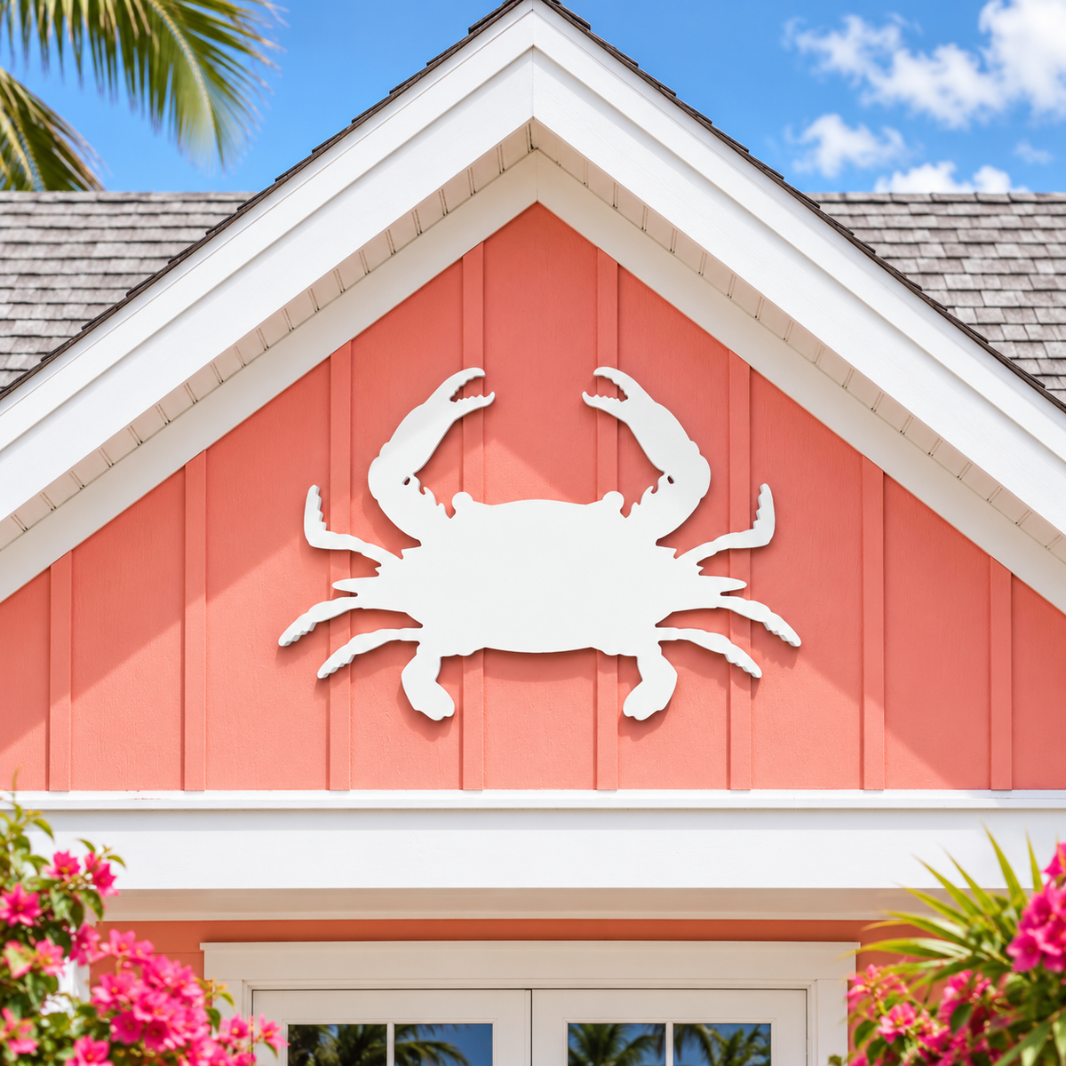 Outdoor Crab Sign, Crab Wall Art, PVC Crab Decor for Yard, House or Patio
