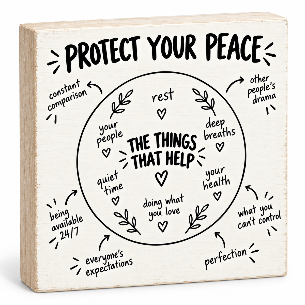 Protect Your Peace - Get Your Life Back- Mental Health Positivity Reminder and Affirmations (Copy)