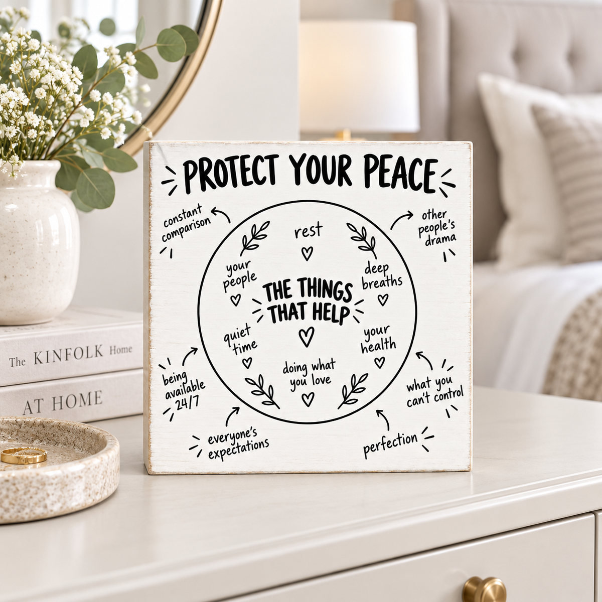 Protect Your Peace - Get Your Life Back- Mental Health Positivity Reminder and Affirmations (Copy)