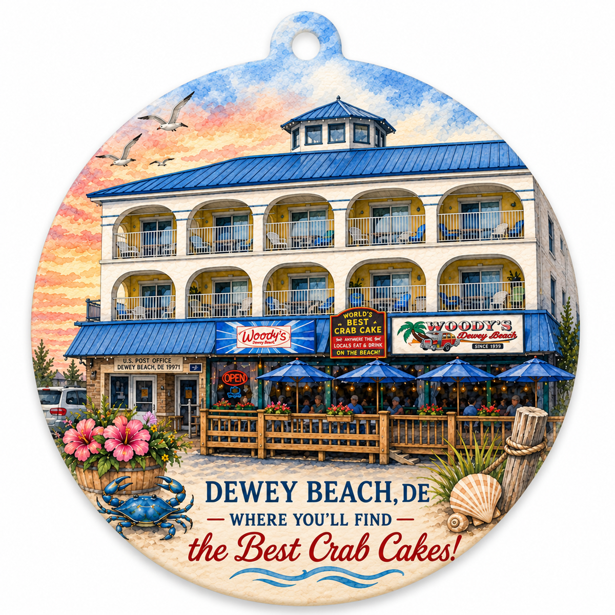 Dewey Beach Delaware Ornaments