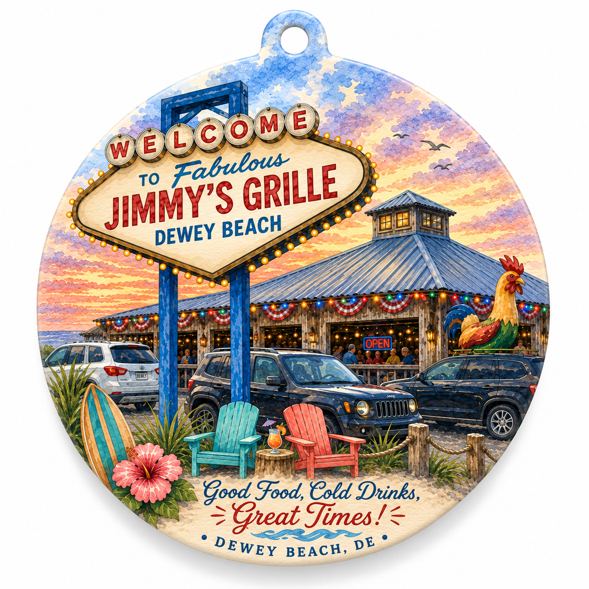 Dewey Beach Delaware Ornaments
