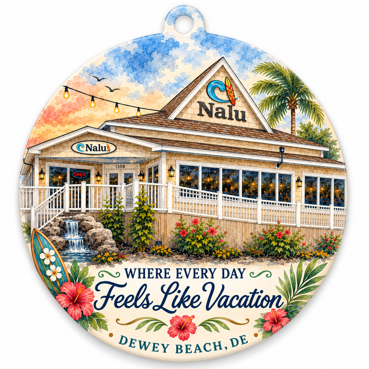 Dewey Beach Delaware Ornaments