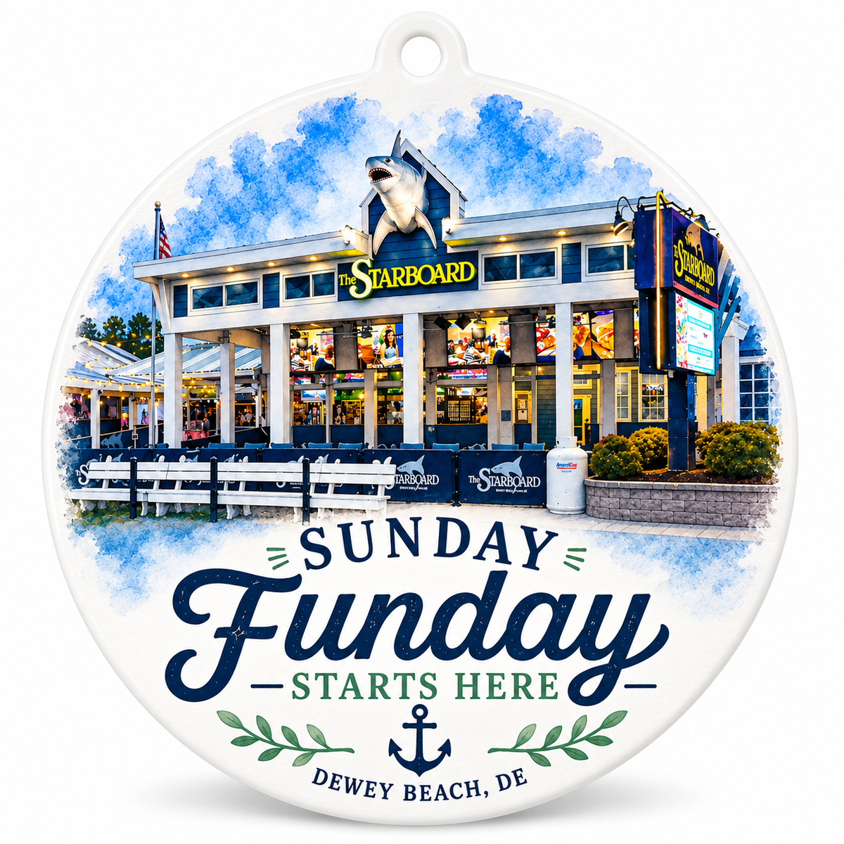 Dewey Beach Delaware Ornaments
