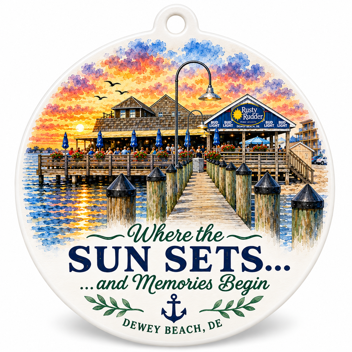 Dewey Beach Delaware Ornaments