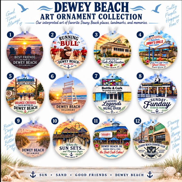 Dewey Beach Delaware Ornaments