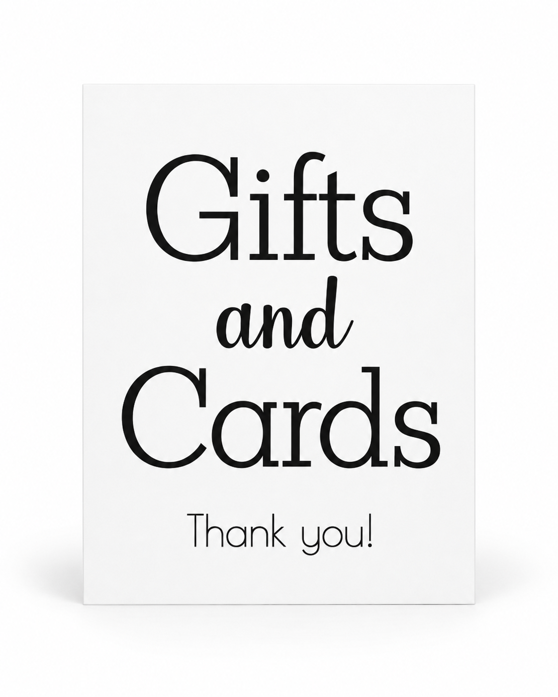 Gifts and Cards Sign for Wedding, Wooden Sign