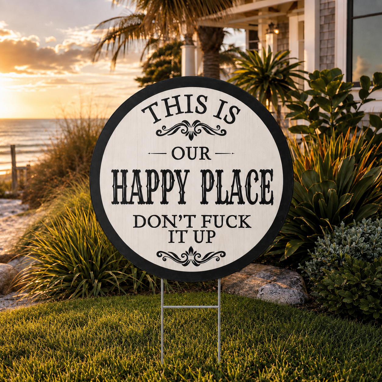 This is My Happy Place Don't Fuck it Up Yard Sign