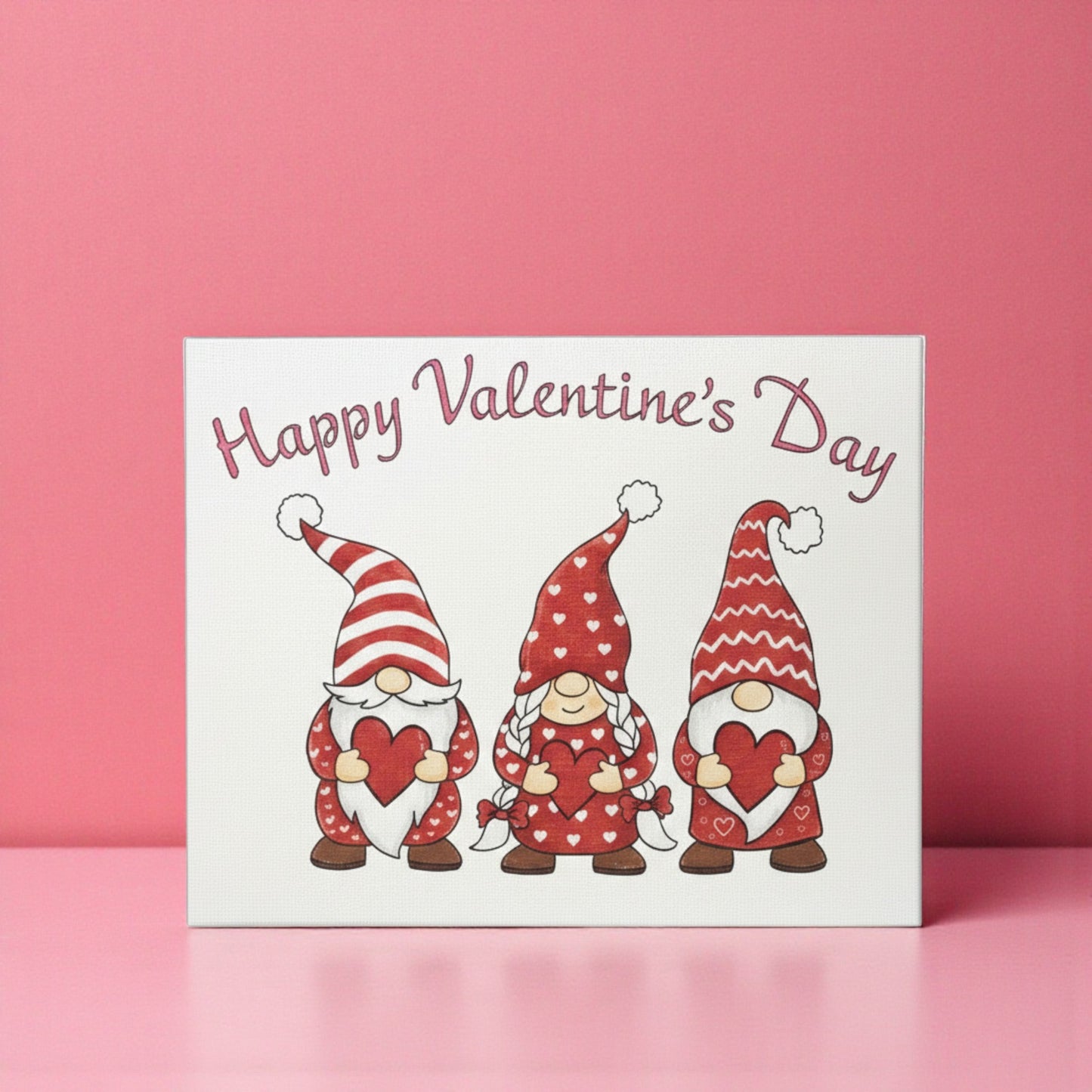 Valentines Gnomes Sign: Happy Valentine's Day Wooden Decor