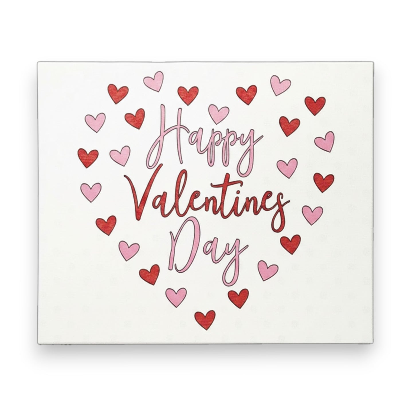 Happy Valentine's Day Wood Sign: Red & Pink Hearts Decor