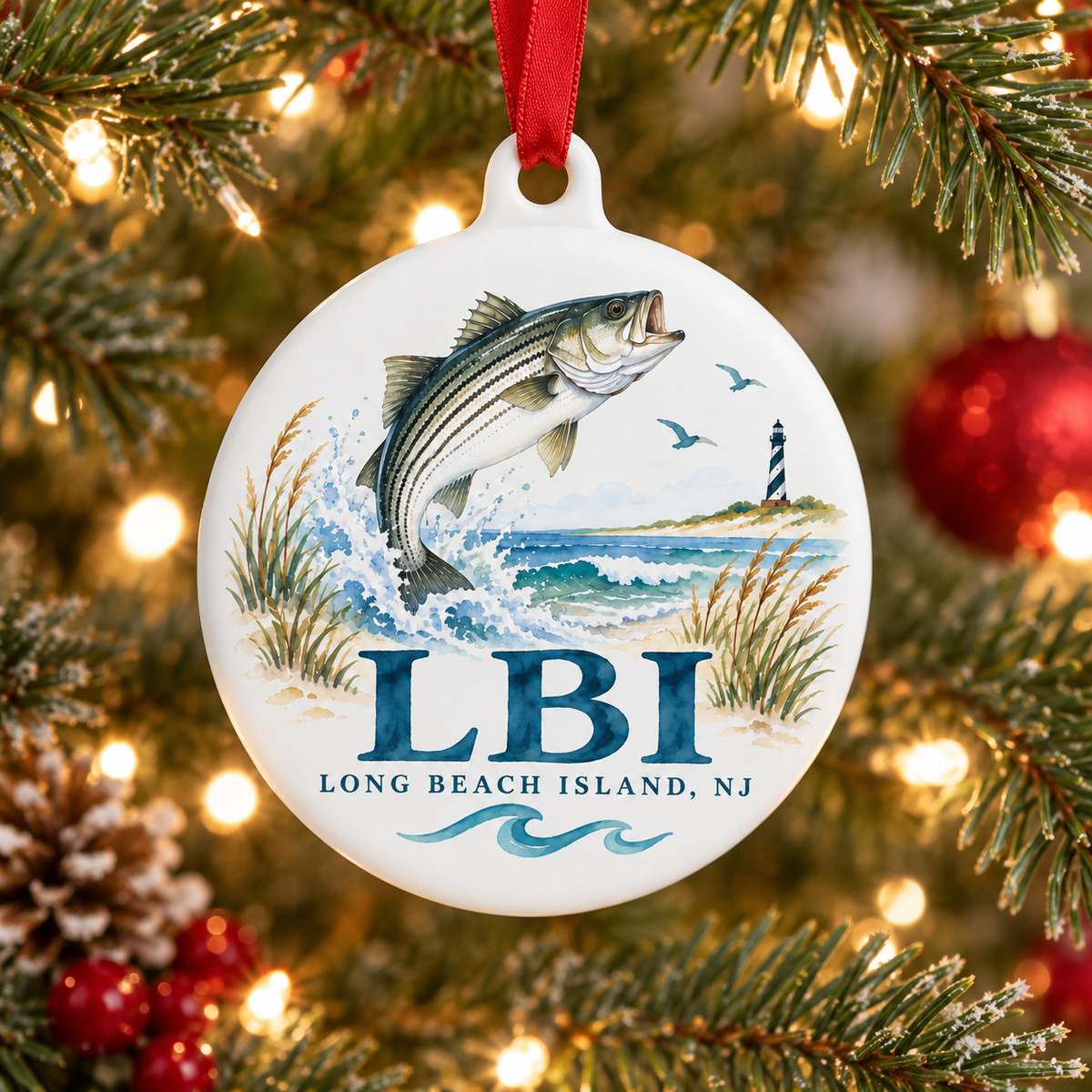 LBI Long Beach Island New Jersey Christmas Ornament