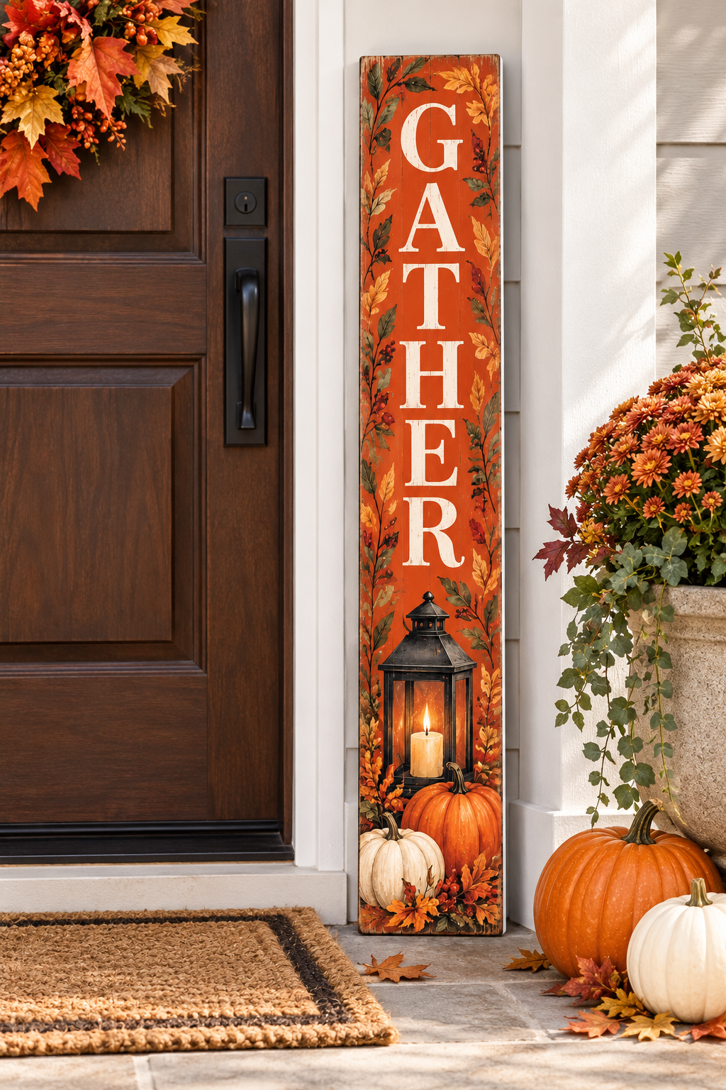 Gather Autumn Lantern PVC porch board porch