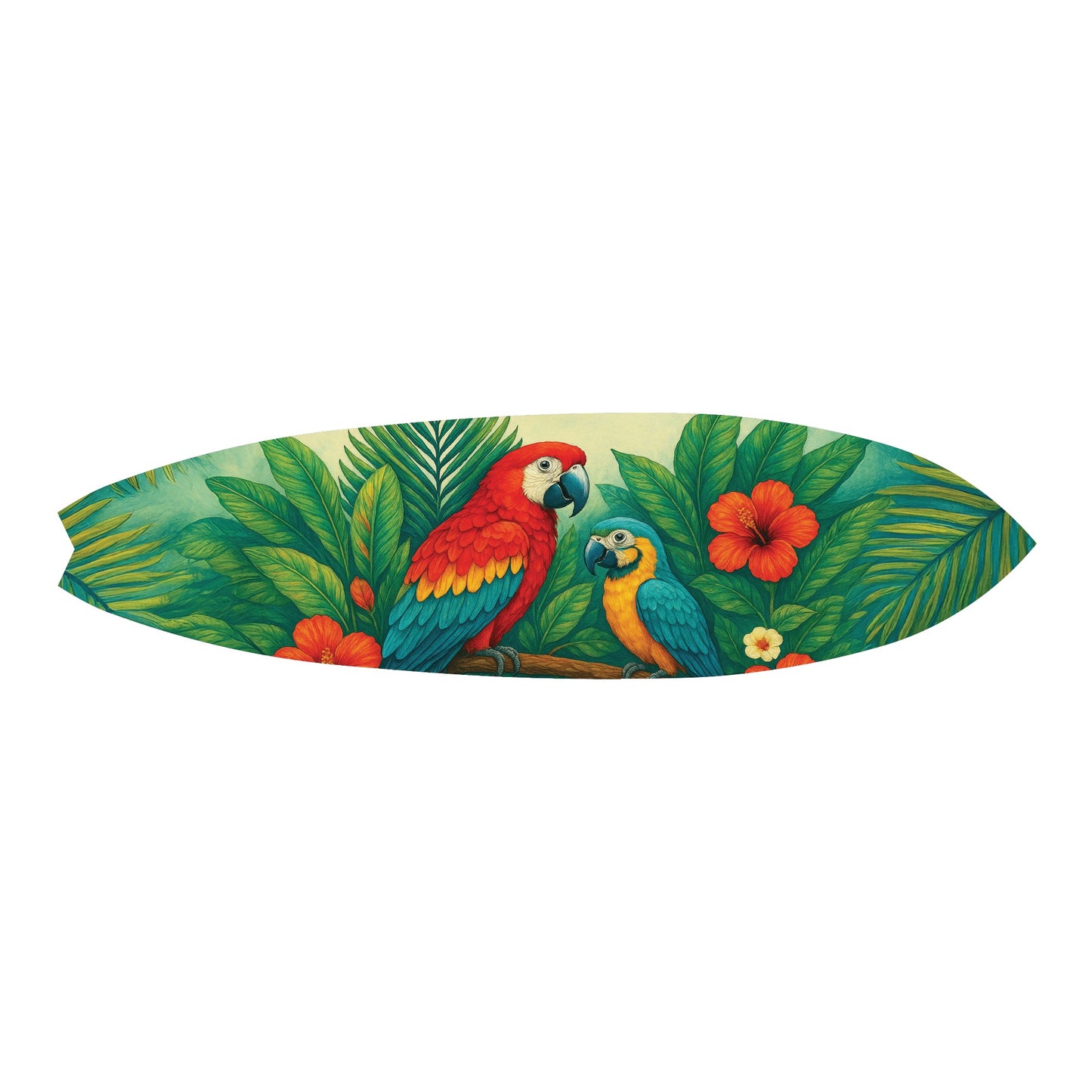 Tropical Parrot Surfboard