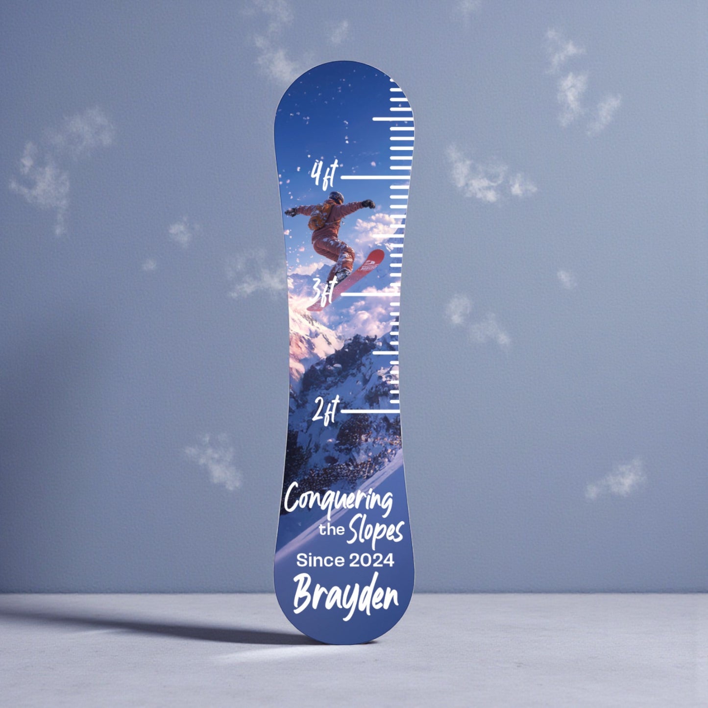 Snowboard Growth Chart – Kids Height Chart Wall Decor
