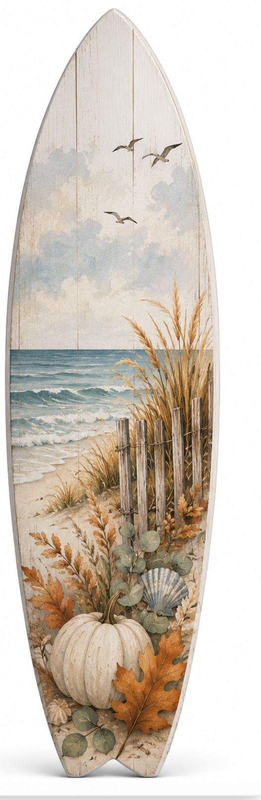 Fall Coastal Themed Surfboard
