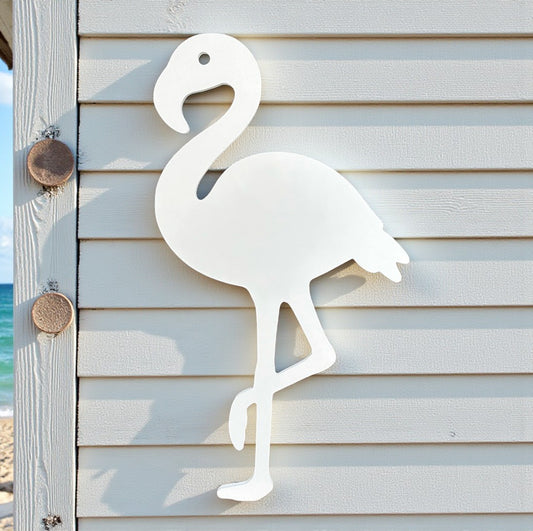 Flamingo PVC Surfboard Outdoor Wall Art Sign