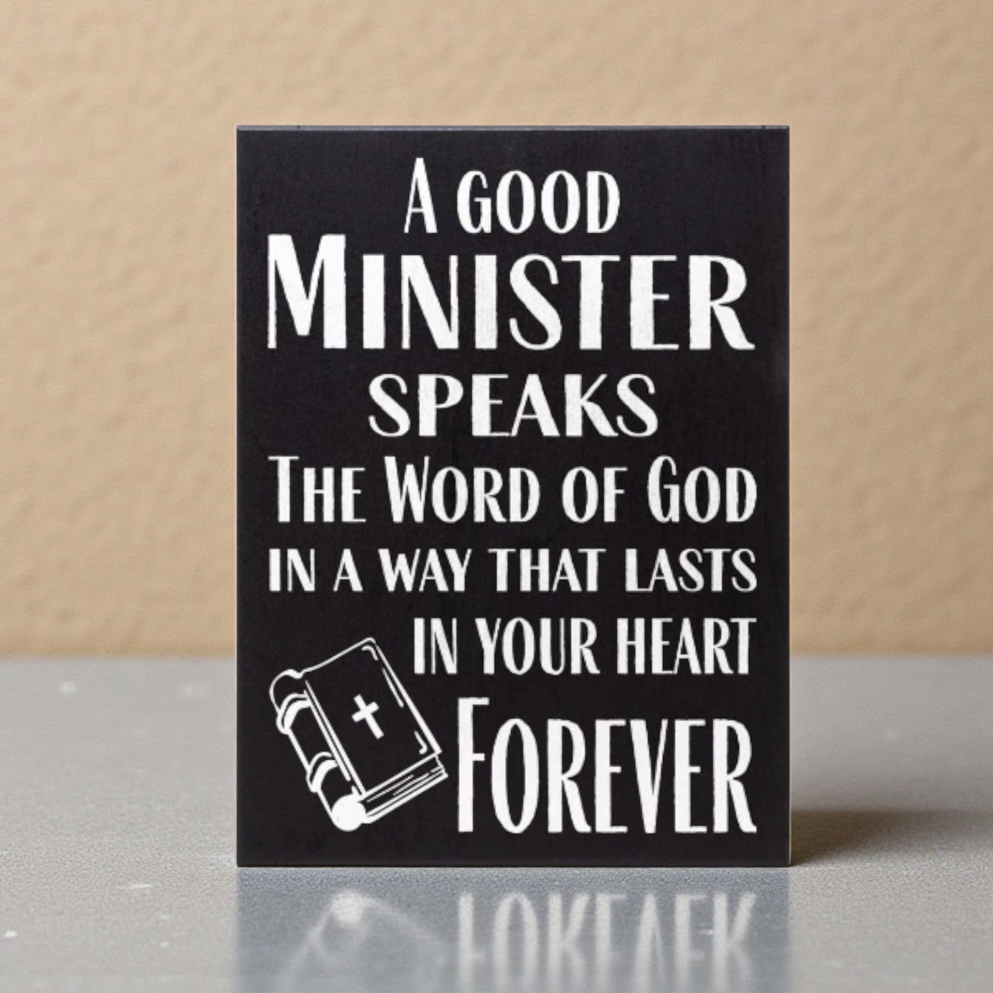 Minister Appreciation Funny Wooden Sign Gift