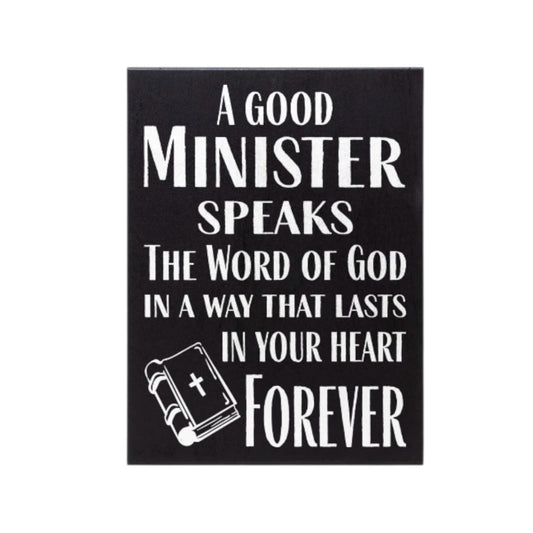 Minister Appreciation Funny Wooden Sign Gift