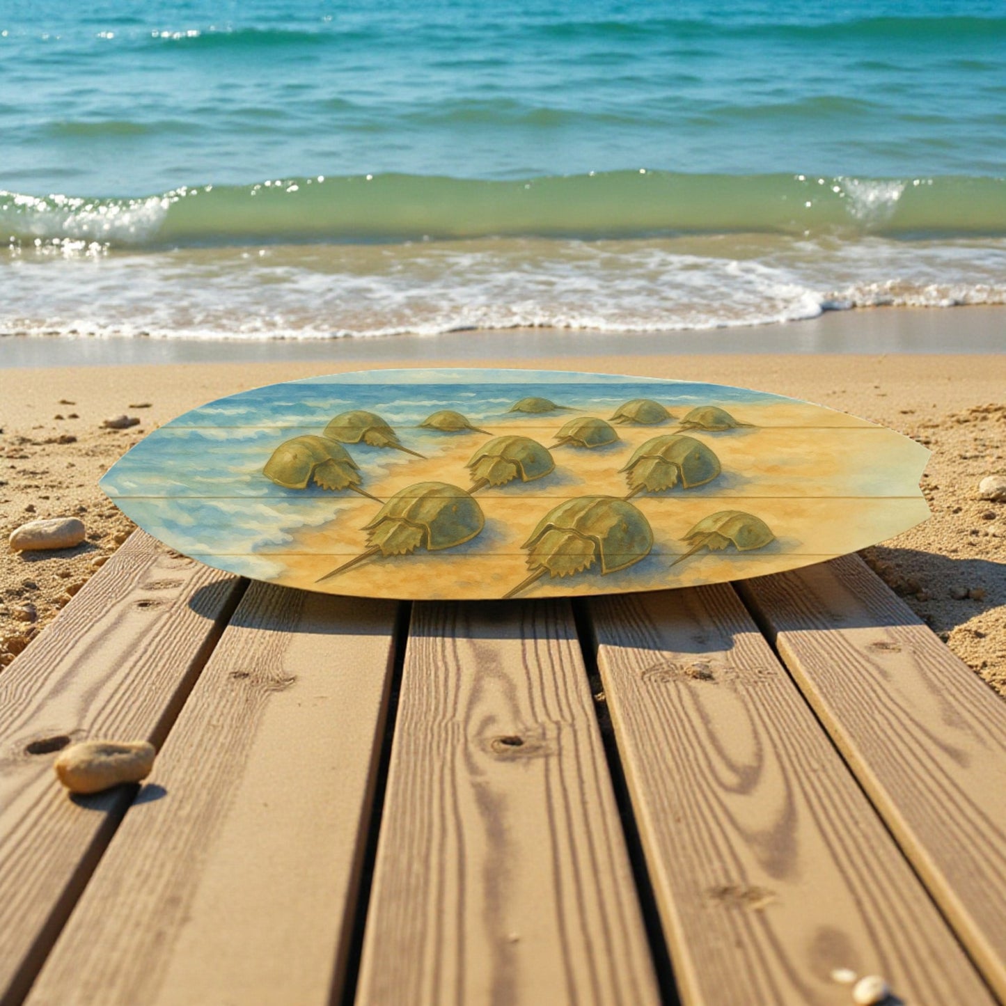 Four Foot Horseshoe Crab PVC Surfboard Wall Art