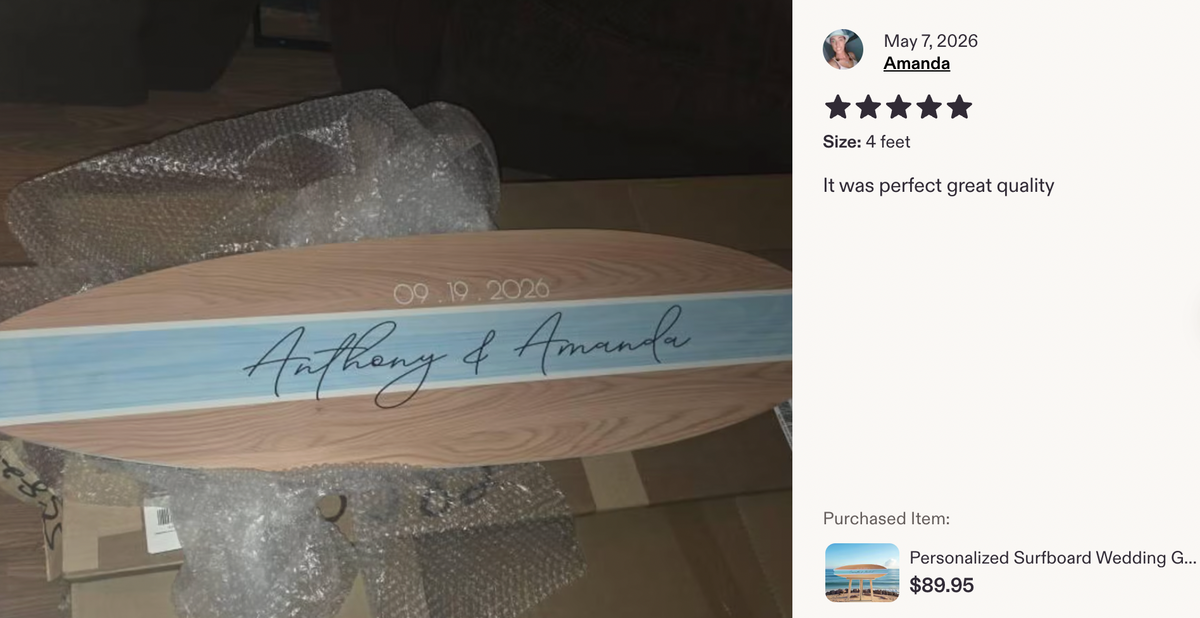 Personalized Surfboard Wedding Guest Book: Coastal Wedding Decor, Custom Surfboard