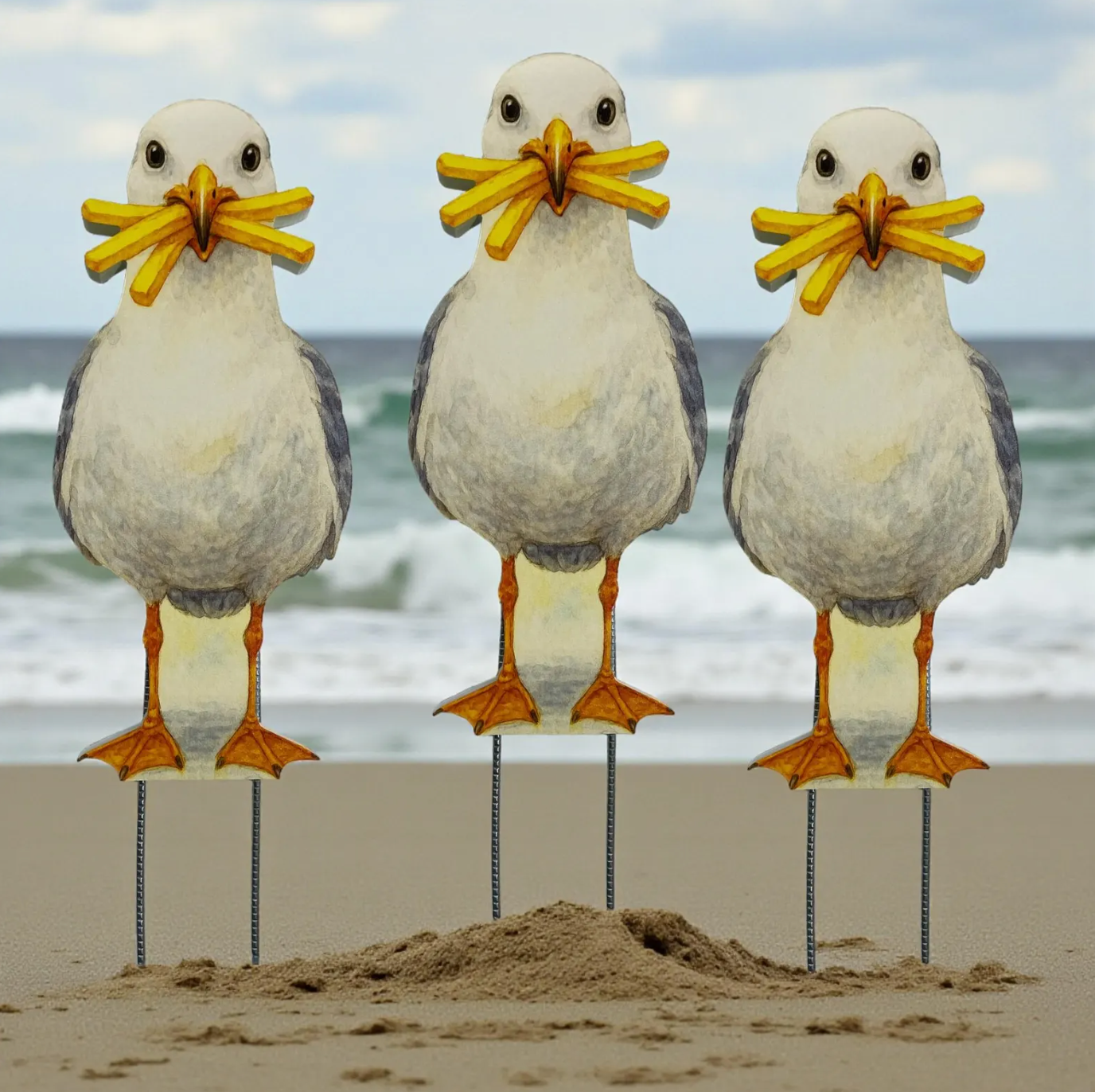 Sully and Sally Seagull Yard Signs