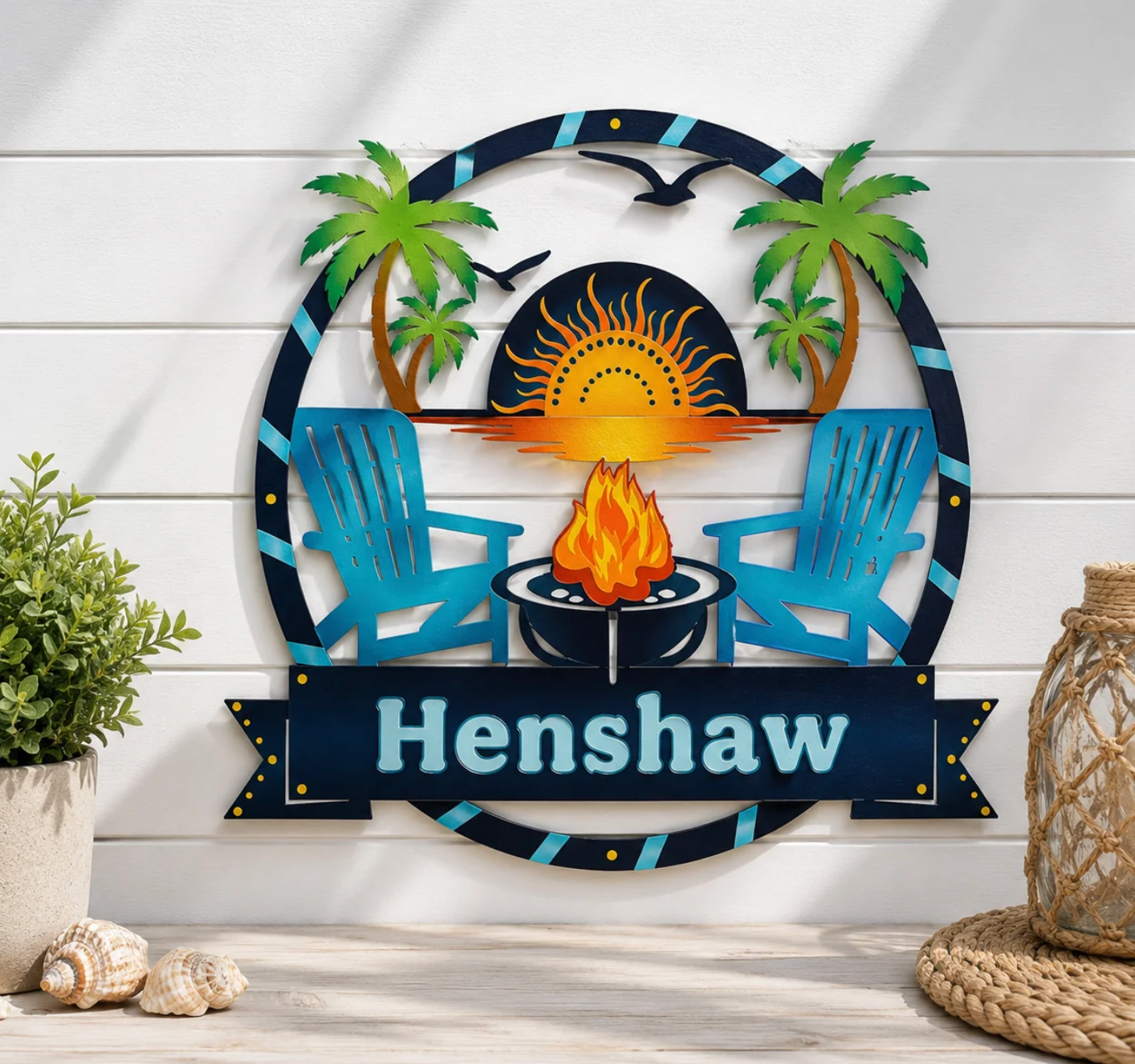 Outdoor Beach House Sign
