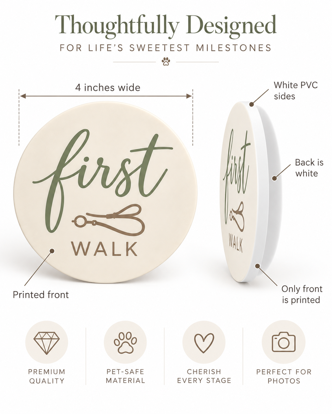 Dog Milestone Markers: Puppy Firsts Photo Prop Set