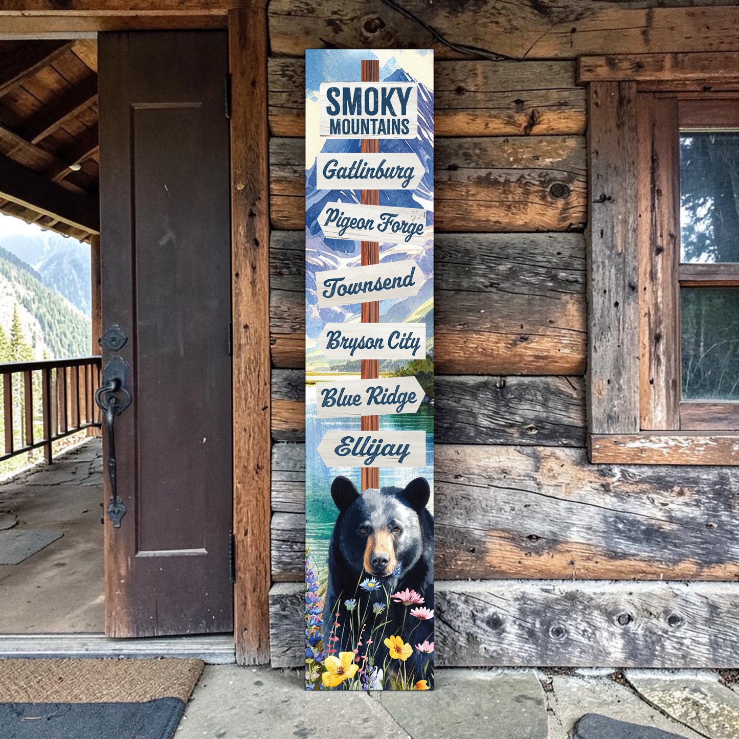Smoky Mountains Directional Porch Board