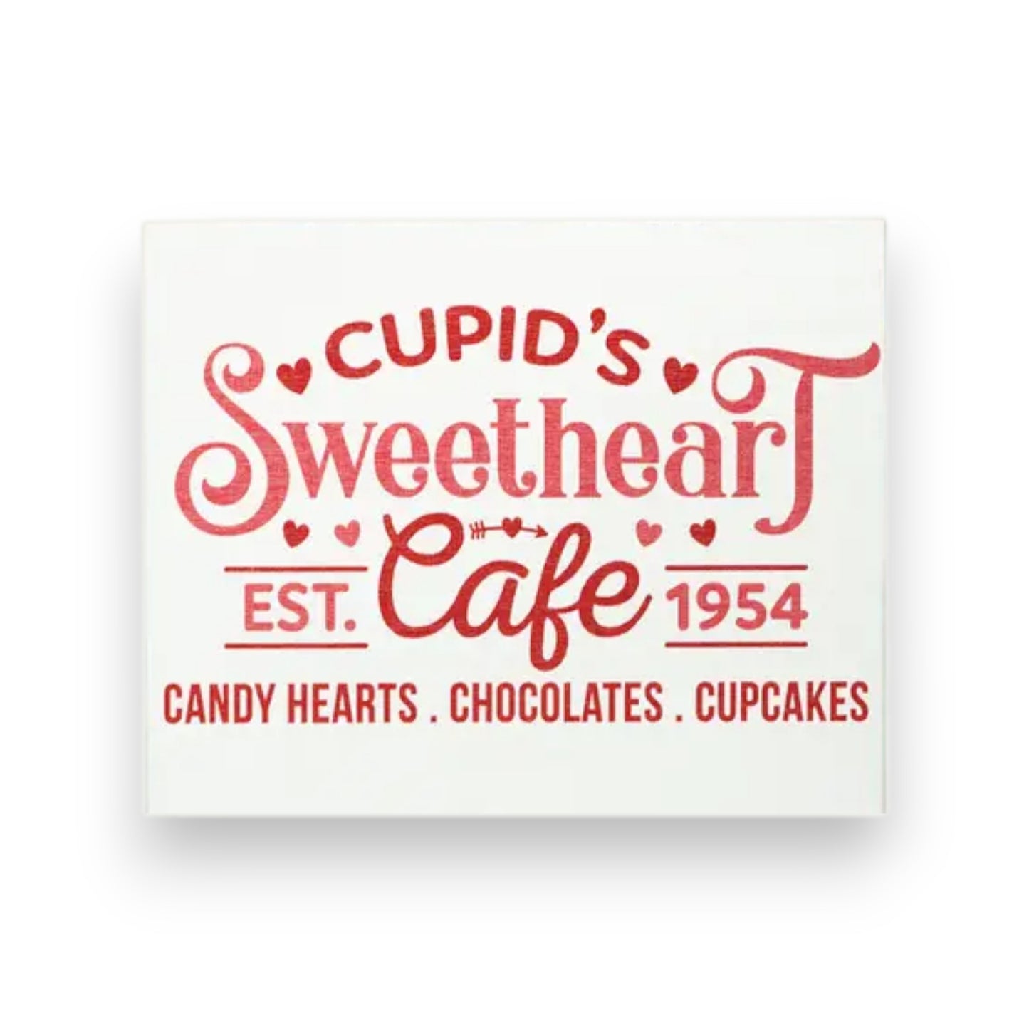 Cupid's Sweetheart Cafe Sign: Rustic Valentine's Day Decor