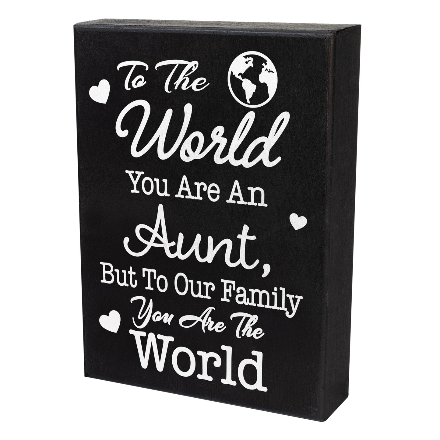 JennyGems Aunt Gifts Sign Decor Plaque, Meaningful Gift for Aunt, Wall Hanging, Tabletop and Shelf Accent 6x8 Inches, Made in USA