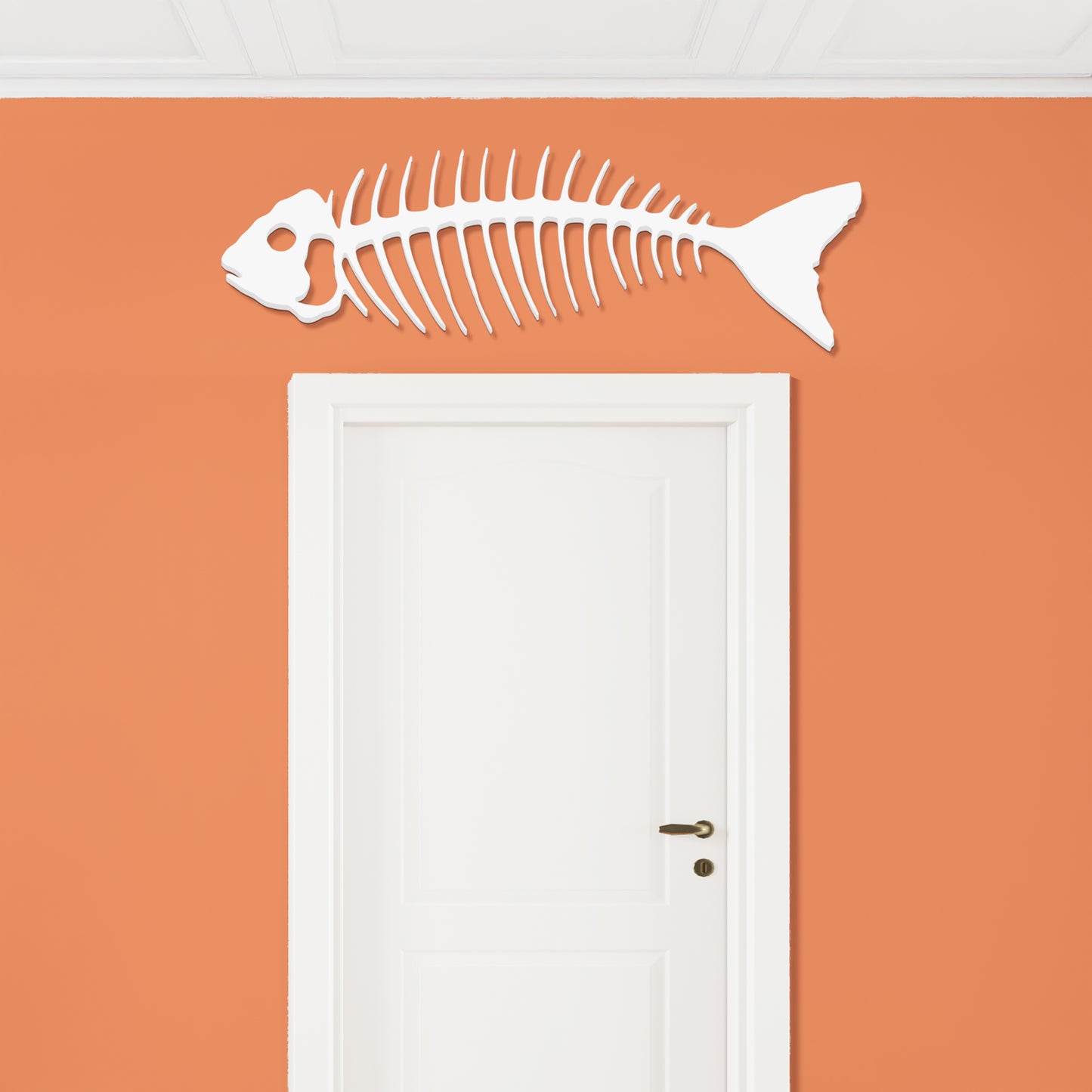 Outdoor PVC Bonefish Wall Art, 4 Foot