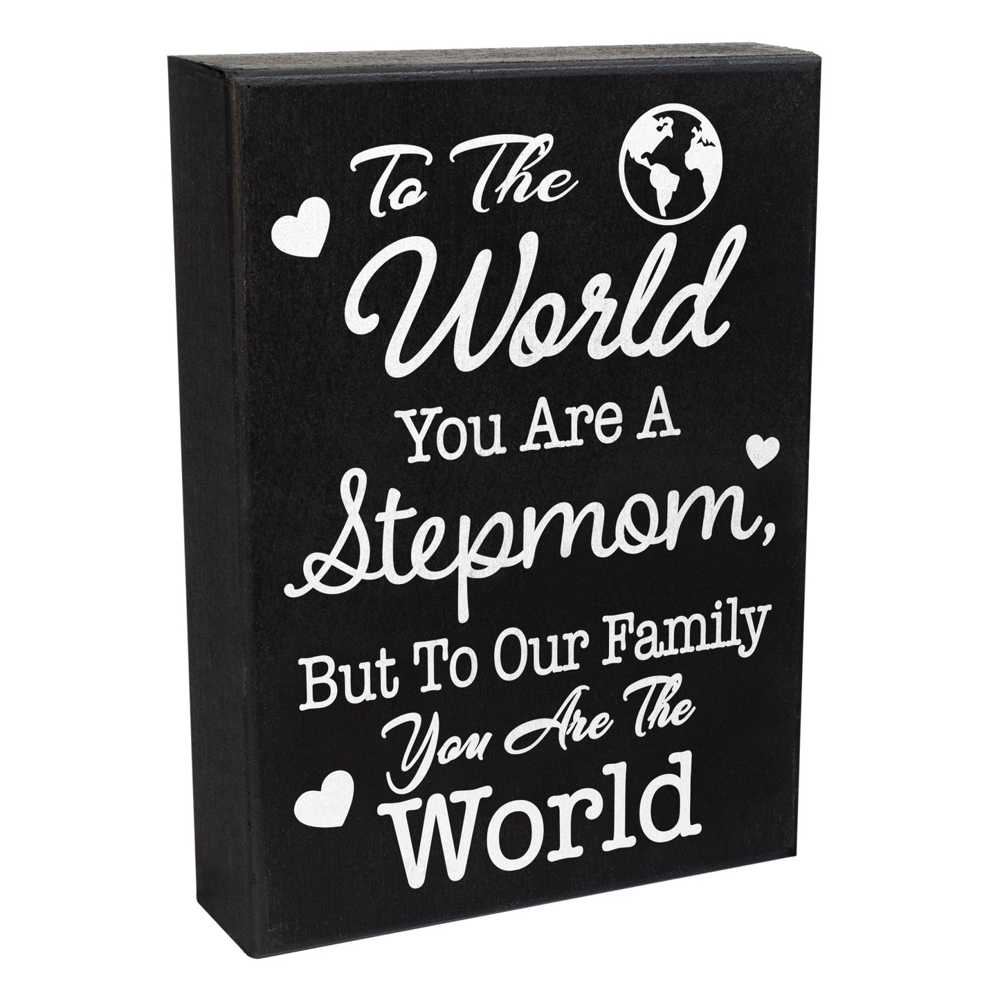 JennyGems Stepmom Gifts Sign Decor Plaque, Gifts for Stepmom, Mother's Day Gifts, Stepmother Gift, Meaningful Step Mom Decor, Bonus Mom Gifts, 6x8 Inch Wood Sign, Made in USA