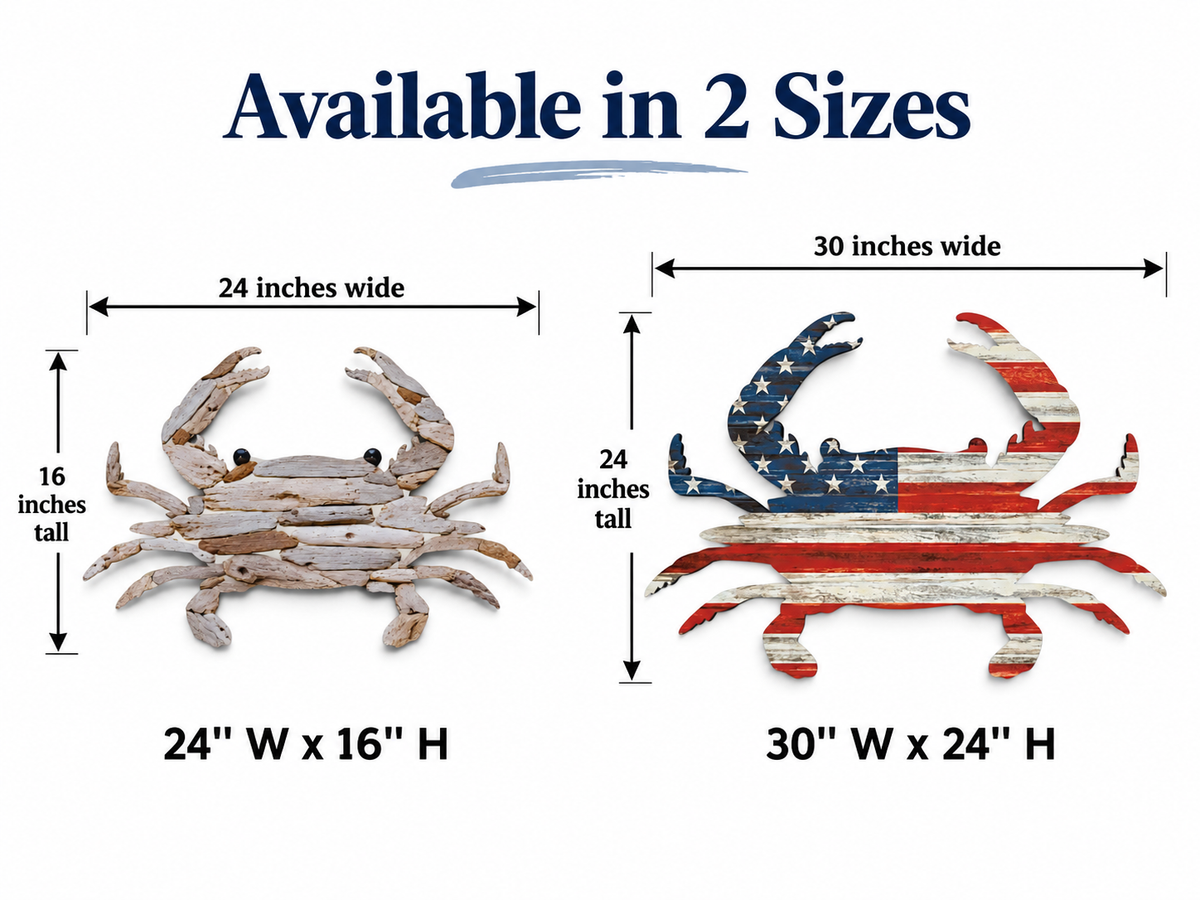 American Flag Crab Collection - Patriotic Nautical Coastal Decor