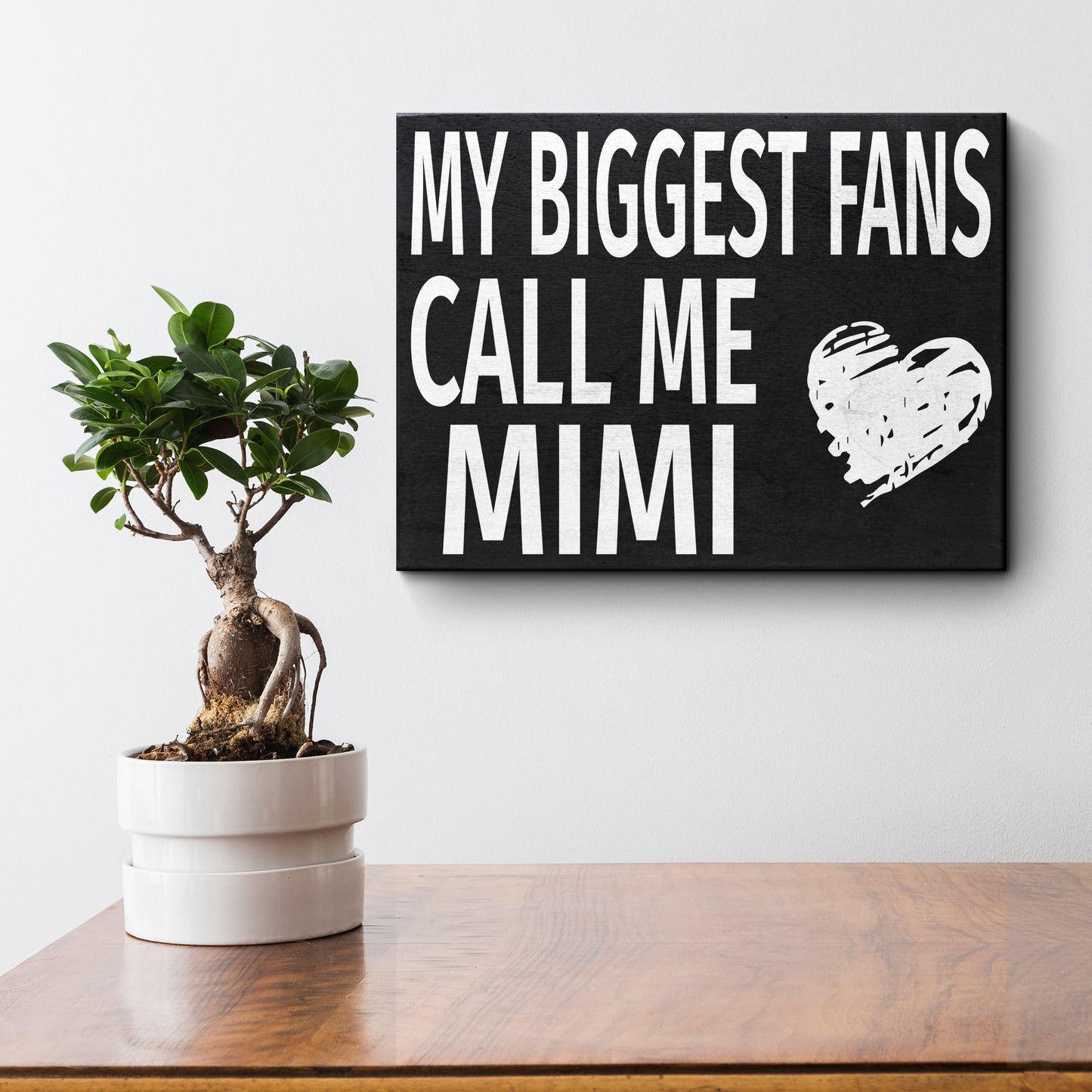 JennyGems My Biggest Fans Call Me Mimi Sign, American Made 8x6 inch Wall Hanging Decor, Mimi Gifts, Decorative Wall Art, Home Accent